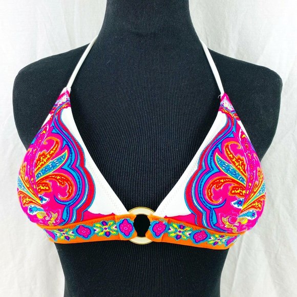 Victoria's Secret Paisley Triangle Bikini Top XS - Picture 1 of 11